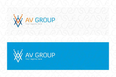 AV Group - Abstract Alphabetical Monogram Stock Logo Template