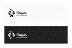 Penguin - Continuous Line Style Bird Creative Logo Template