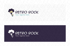 Retro Rock Stock Logo Template