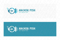 Anchor Fish - Abstract Water Creature Stock Logo Template for Sailing and Fisheries