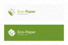 Eco Paper - Manufacturing & Green Projects Stock Logo Template for Stationary Products