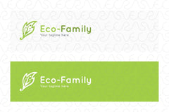 Eco-Family - Nature & Environment Community Stock Logo Template for Organic Products