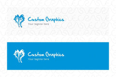 Custom Graphics - Abstract Hands Stock Logo Template for Creative Fields