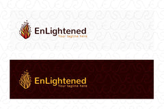 Enlightened - Fire Element Stock Logo Design Template