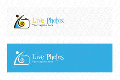 Live Photos - Photography Studio Abstract Stock Logo Template