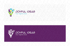 Joyful Ideas - Bulb Object Stock Logo Template for Creative and Productive Services