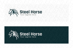 Steel Horse - Energetic Domestic Animal Stock Logo Template