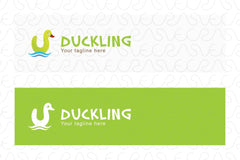 Duckling - Cute Toy Like Duck Bird Stock Logo Template