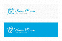 Sweet Home - Real Estate Stock Logo Design for Residential Properties