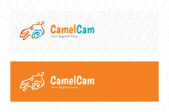 Endless Fun - Desert Animal Camel Stock Logo Template for Tourism, Photography Studio & App