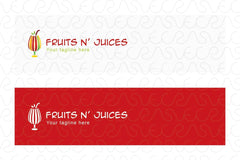 Fruit n' Juices - Fresh Fruit Slices Abstract Stock Logo Template for Juice Bar