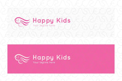 Happy Kids - Cute Children Stock Logo Template