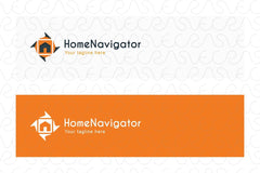Home Navigator - Iconic House Stock Logo Template for Location Tracking Devices