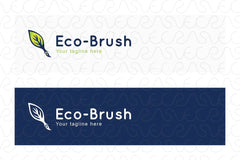 Eco Brush - Environment Friendly Paints & Stationary Stock Logo Template