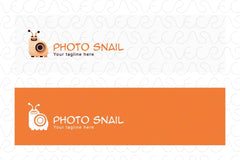 Photo Snail - Creative Photography Stock Logo Design of Polaroid Camera