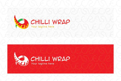 Chili Wrap - Hot & Spicy Food Stock Logo Template