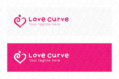 Love Curve - Simple Iconic Heart Logo Design Template