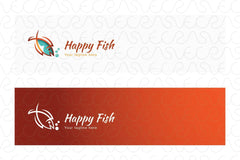 Happy Fish - Sea Creature Stock Logo Design