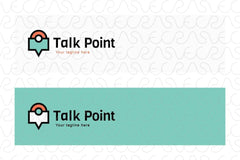 Talk point - Location & Communication Minimal Iconic Logo Template