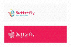 Butterfly - Creative Continuous Line Stock Logo Template
