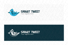 Smart Tweet - Flying Bird Stock Logo Template