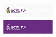 Royal Fun - Illustrative Conceited Face Stock Logo Template