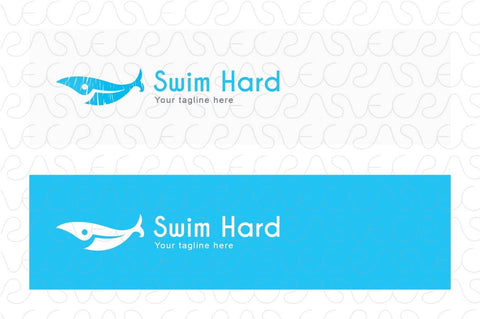 Swim Hard - Simple Abstract Stock Logo Template for Water Sports