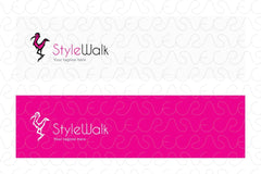 Style Walk - Crane Bird Stock Logo Template for Fashion & Beauty