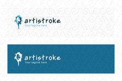 Artistroke - Artistic Face Stock Logo Template for Art & Painting
