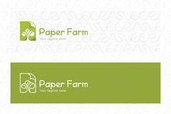 Paper Farm - Eco friendly Stock Logo Template for Stationary & Paper Manufacturing