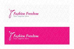 Fashion Freedom - Glamorous Figure Iconic Stock Logo Template