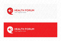Health Forum - Call Out Iconic Symbol Stock Logo Template for Medicals