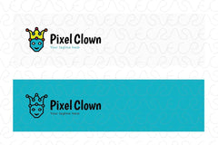 Pixel Crown - Amusing Human Face Stock Logo Design for Fun & Entertainment