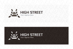 High Street - Upward Stairs Stock Logo Template