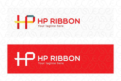 HP Ribbon - Origami Alphabetical Letter Stock Logo Template