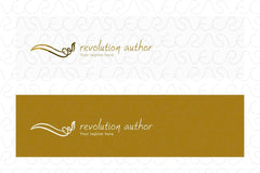 Revolution Author - Linear Brush Stock Logo Template