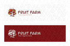 Fruit Farm - Organic Farming Abstract Tree Stock Logo Template