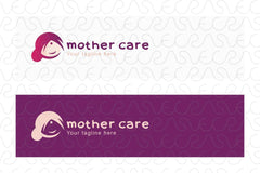 Mother Care - Cute Indian Feminine Face Stock Logo Template
