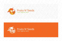 Fruits n' Seeds - Organic Farm & Fresh Beverages Stock Logo Template