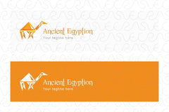 Ancient Egyptian - Geometrical Graphic Stock Logo Template of Desert Animal Camel