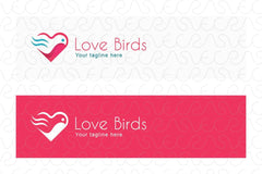 Love Bird - Abstract Creative Stock Logo Template