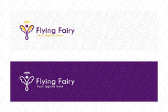 Flying Fairy - Cute Angel Stock Logo Template