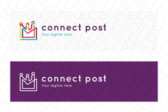 Connect Post - Linear Stock Logo Template for Social Chains & Group