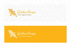 Golden Crops - Grain Bristle Stock Logo Template for Agriculture & Farming