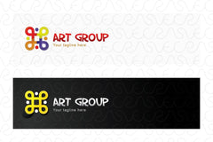Art Group - Creative Geometrical Elements Stock Logo Template