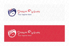 Dream Waves - Sleeping Kid Stock Logo Template