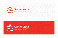 Super Yoga - Abstract Creative Iconic Figure Stock Logo Template