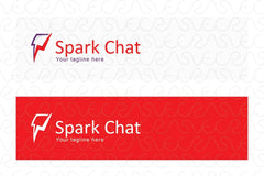 Spark Chat - Iconic Stock Logo Template for Communication & Media