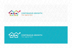Continuous Growth - Industrial Property & Business Statics Stock Logo Template