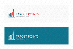 Target Points - Statistics Analysis Stock Logo Template for Company & Business Growth 